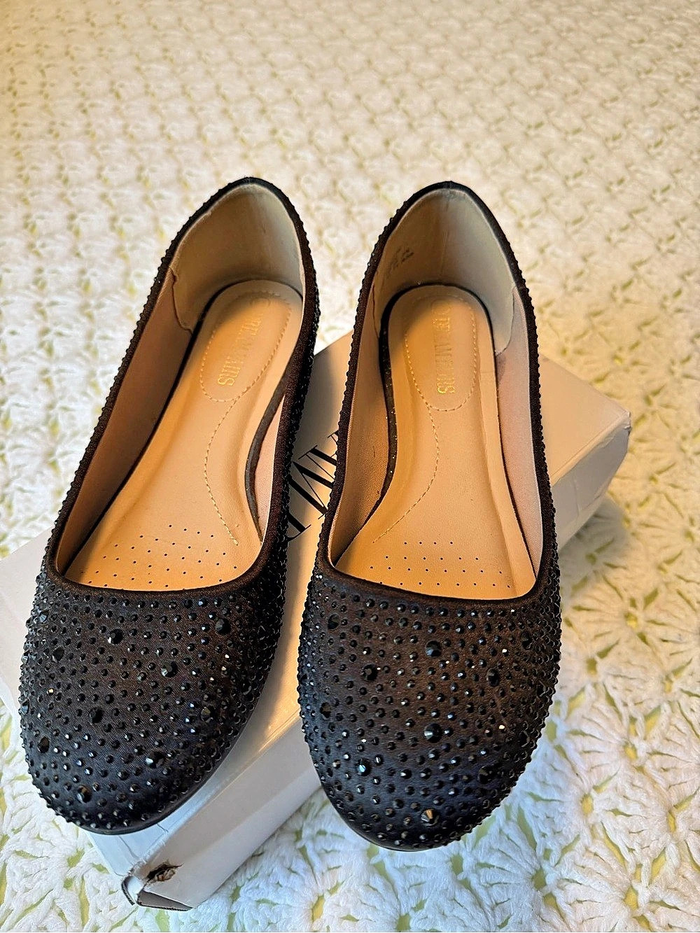 Like new Dream Pairs Sole-Shine Rhinestone Ballet Flat Black US 9.5
